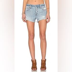 LEVI'S 501 Roll Hem Short in Country Road Denim Jean Cutoff Shorts Size 31 8-10